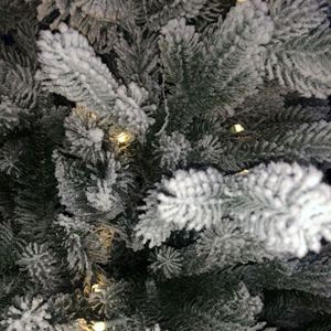 Best Seller Pre-Lit <b>Flocked</b> <b>Snow</b> PE PVC Mix <b>Christmas</b> <b>Tree</b> With Warm White LED Lights - Product Image 3