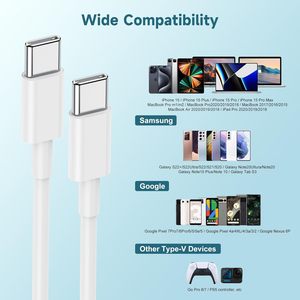 Cable de carga rápida <span class=keywords><strong>USB</strong></span> <span class=keywords><strong>C</strong></span> de 60W, cable de alimentación de 3 pies de largo para iPhone 15/16/17 Pro Plus/Max para MacBook Pro Air para IPad Pro 12,9/11 - Product Image 3