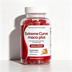 Gomitas Extreme Curve Maca Plus, 60 Unidades, Suplemento Dietético de Raíz de Maca Negra para Mujeres, Apoyo al Crecimiento Muscular - Product Image 1