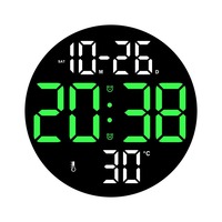 Huayang GH0736 Große LED-Wanduhr Multifunktionale Digitaluhr mit Modernem Design für Wohnzimmer und Heimdekoration