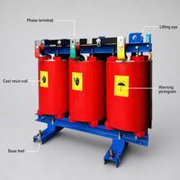 Transformateur sec à faible perte et haute efficacité, deux enroulements, 10 kV 400 V 630 kVA