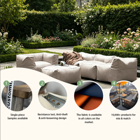 Canapé d'extérieur modulaire en mousse imperméable, compressé sous vide, gain de place, pour maisonnette, patio, jardin, balcon