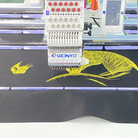 Machine à broder informatisée de Chine avec logos personnalisés, broderie multiple pour casquettes, t-shirts, vestes et cuir, 1200 tr/min
