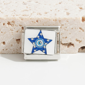 Bracelet modulaire en acier inoxydable avec breloques de dessins animés, ensemble de bijoux de mode unisexe à faire soi-même - Product Image 4