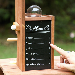 Carrito de Comida de Madera para Exteriores, Juguete de Imitación para Niños, Juego de Cocina para Niños Pequeños con Accesorios de Cocina de Juguete KA7181 - Product Image 5