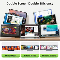 Moniteur portable triple écran pour ordinateur portable de 15,3 pouces, FHD 1200P, Type-C, un seul câble, écran LCD IPS, compatible avec les ordinateurs portables de 13 à 17 pouces