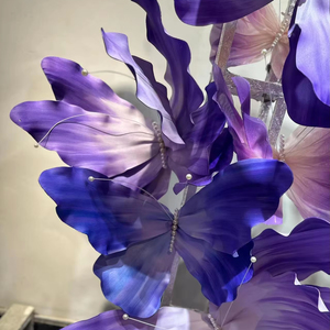 Khổng lồ Tím bướm nhân tạo EVA và Organza bướm cho trang trí nội thất trang trí sự kiện sân khấu hiển thị phông nền - Product Image 6