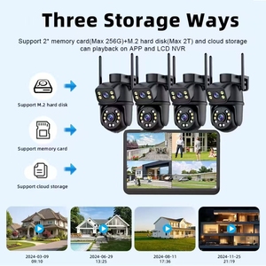 Icsee Xmeye Pro 6MP ống kính kép ngoài trời màn hình cảm ứng 10.1 ''tft LCD <span class=keywords><strong>Wifi</strong></span> NVR Kit 4CH không dây <span class=keywords><strong>Wifi</strong></span> Home an ninh CCTV Hệ thống <span class=keywords><strong>camera</strong></span> - Product Image 6