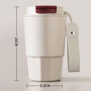 Bouteille d'eau isotherme en acier inoxydable personnalisée de 15 oz, écologique, avec paille et couvercle, gobelet sous vide anti-fuite pour enfants et activités de plein air - Product Image 4