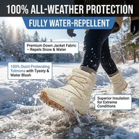 Bottes d'hiver imperméables matelassées pour hommes et femmes, antidérapantes avec grip pour la glace, doublées de fausse fourrure, pliables, vente en gros