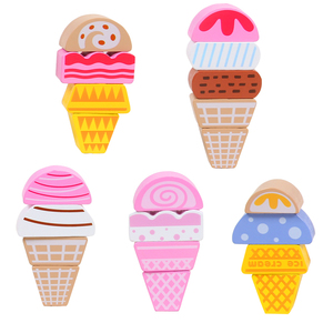 High Quality Wooden Toys Ice Cream Animal Scenes Geometric <strong>Shape</strong> Assembled Building <strong>Blocks</strong> Early Educational Toys for Children - Product Image 4