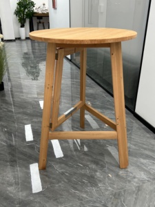 Taburete alto plegable de madera con tapa abatible, mesa de bar, mesa de jardín, mesa de comedor, proveedor - Product Image 2