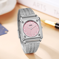 Montre pour femme GEDI 13044, nouvelle montre rose, luxe, classique, quartz, étanche, acier inoxydable, montres-bracelets pour femmes