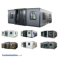Petite Maison de Luxe Mobile Villa de Luxe Préfabriquée Petite Maison 20Ft Maison Conteneur Extensible Préfabriquée 2 Chambres à Coucher