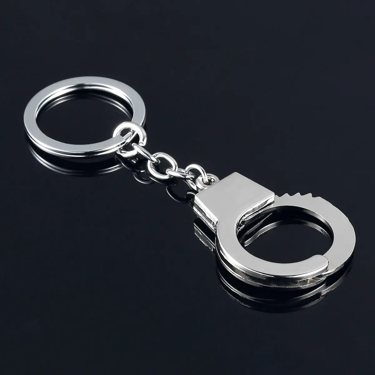 Fabrik Großhandel personal isierte Handschellen Schlüssel bund Zink legierung Auto Metall Schlüssel ring
