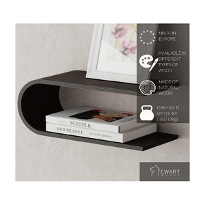 Porte-papier toilette mural en bois pour plusieurs rouleaux, étagère de rechange pour rouleaux de TP, étagère murale flottante en noyer - Product Image 4