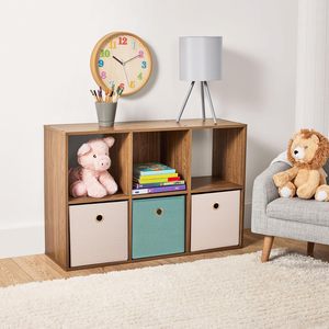 6 <span class=keywords><strong>Cube</strong></span> lưu trữ tổ chức bằng gỗ Tủ Sách Modular thiết kế tường mountable 2 vải ngăn kéo hiện đại hiển thị kệ đơn vị - Product Image 4