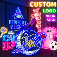Lampu LED Logo Grosir, Neon Sign Happy Birthday Custom, Neon Sign Pernikahan Dropshipping untuk Bar, Kamar Tidur, Pesta, Dekorasi Rumah