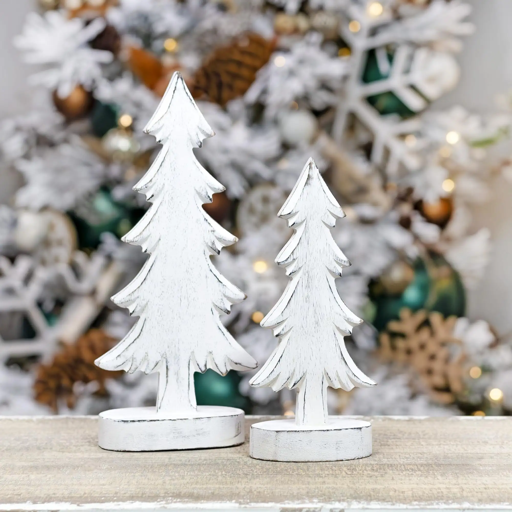 FSC kerajinan dekorasi rumah kreatif Natal, tanda pohon Natal kepingan kayu buatan tangan