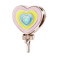 Pendentif Cœur Abeille en Argent Sterling 925 avec Breloque en Cristal, Accessoires de Fabrication de Bijoux DIY, Article le Plus Vendu en Gros