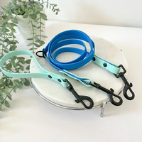 Laisse double pour chien avec logo personnalisé, de luxe, durable, bicolore, réglable, imperméable, en PVC enduit, à libération rapide, avec rivets