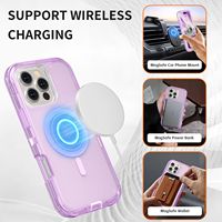 Étui transparent magnétique de luxe à charge sans fil pour iPhone 17 16 15 Pro Max Plus 13 14 12 11 étuis antichoc couverture transparente