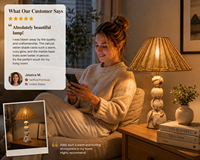 Lampe de table en rotin naturel style bohème, base en marbre naturel, lumière d'ambiance à intensité variable, lampe de bureau LED E27 pour chambre à coucher, salon