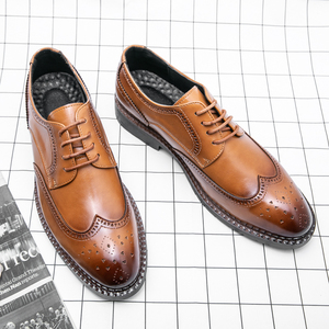 Nouvelles Chaussures de Ville en Cuir Italien à Lacets, Oxford Élégantes pour Homme Printemps et Été - Product Image 3