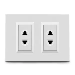 Philippines 2 gang 2 pin 16A Switch Wall Socket Modul Wall Power