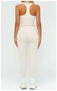 Ensemble de sport sexy dos nu avec leggings taille haute et coutures contrastées, tenue de fitness et yoga 2 pièces pour <span class=keywords><strong>femme</strong></span> - Product Image 6