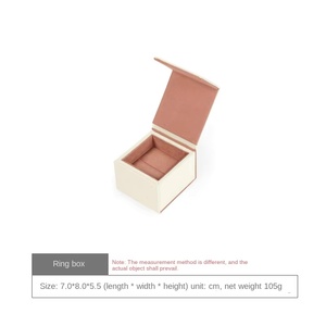 Coffret de rangement de luxe léger en coton et lin, couleur chaude, personnalisable, pour bijoux, colliers de perles, ensembles de bagues et chaînes - Product Image 5