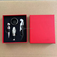 Accessoires de bar 4 pièces poignée d'emballage exquise tire-bouchon Kit bouchon de vin verseur ouvre-bouteille de vin