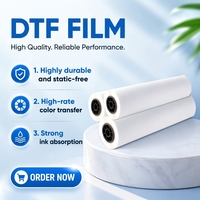 Film DTF mat double face haute température, film PET de transfert thermique à pelage à chaud, 60 cm x 100 m, taux de transfert de 99 % pour t-shirts et vêtements