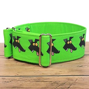 Greyhound Richard Skipworth Martingale o hebilla, Sighthound Collar, Whippet Collar / Derp Green - Product Image 1