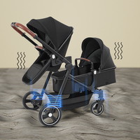 Poussette trike pliable 3 en 1-360 degrés et enfant en bas âge jusqu'à 4 ans quatre saisons bébé carri