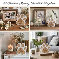 Fabricant de plaques commémoratives personnalisées en bois pour animaux de compagnie, fournisseur de panneaux commémoratifs avec empreintes de pattes, Vietnam