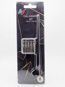 Kit <span class=keywords><strong>de</strong></span> Pluma Estilográfica Negra HY Oblique Calligraphy con 5 Plumillas <span class=keywords><strong>de</strong></span> Acero Inoxidable para Estudiantes, para Escribir, Dibujar, Bocetar y Mapear - Product Image 5