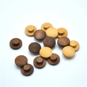 Factory Wholesale High Quality Shank Custom Mushroom Shape Natural Wooden Buttons for Clothes