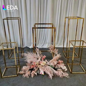 Base de Metal para Decoración de Mesa de Boda Clásica de Alta Calidad LEDA, Soporte de Acero Inoxidable para Florero, Columna de Metal para Eventos - Product Image 2