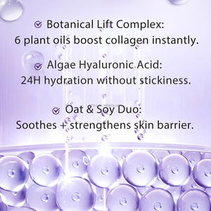 Suero Facial Reafirmante con Extracto Natural de Avena, Antiarrugas y Efecto Lifting Instantáneo para el Cuidado de la Piel - Product Image 2