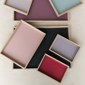 Modern minimalist wooden rectangular <b>tea</b> <b>tray</b> for home use, teacups, hotel tabletops, outdoor barbecue tableware. - Product Image 1