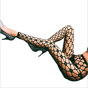 Collants noirs sexy à gros nœuds, collants populaires en diamant, collants en résille <span class=keywords><strong>pour</strong></span> femmes - Product Image 1