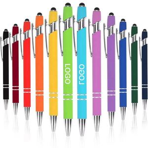 Customized Printing Logo Branded Plastic Rubber Coated Click Hotel Gift Ballpoint <b>Pen</b> Promotion Gift <b>Pen</b> with Custom Logo - Product Image 1