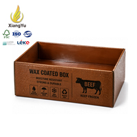 Scatola in Cartone Ondulato Cerato Personalizzata per Imballaggio Carne, Impermeabile e Antigrasso, Cartone per Spedizione Carne, Grado Alimentare, Stampato