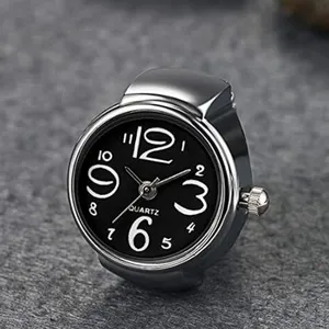 นาฬิกาผู้หญิงสวมใส่ Suppliers-แหวนปรับขนาดได้ทันสมัยสำหรับผู้หญิงและผู้ชาย,นาฬิกาควอตซ์แหวนหน้าปัดนาฬิกาสำหรับผู้หญิงนิ้วมือนาฬิกาของขวัญ Montre En Anneau