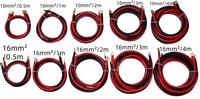 Cable de Batería de Bajo Voltaje de Alta Resistencia, 4 AWG, Cable de Cobre Puro Flexible para Arranque de Automóviles, Aislado con Silicona, Resistente a la Corrosión