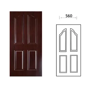 Melamin Veneer pintu kulit gaya baru pintu kulit Mdf Panel pintu kulit