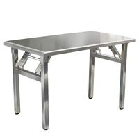 Table de salle à manger carrée pliable moderne en acier inoxydable style ferme - Écologique, imperméable et durable pour la maison, les mariages et les conférences