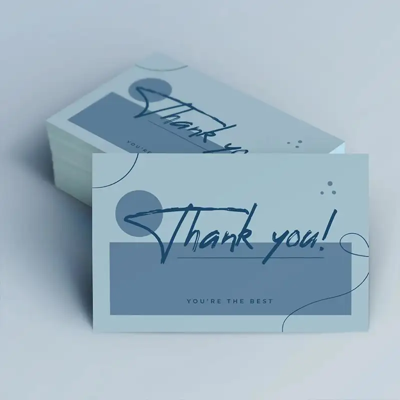 بطاقات عمل مخصصة مع رمز استجابة سريع الهدية بطاقة "thank you" بطاقة عمل صغيرة بطاقة مطبوعة مخصصة