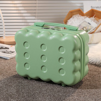 Étui de rangement rigide de 14 pouces pour outils de maquillage avec sangle de chariot à roulettes